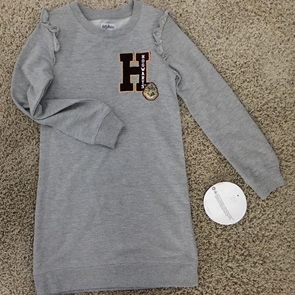 Girls' Harry Potter Long Sleeve Dress - Gray-A3 - Picture 6 of 7